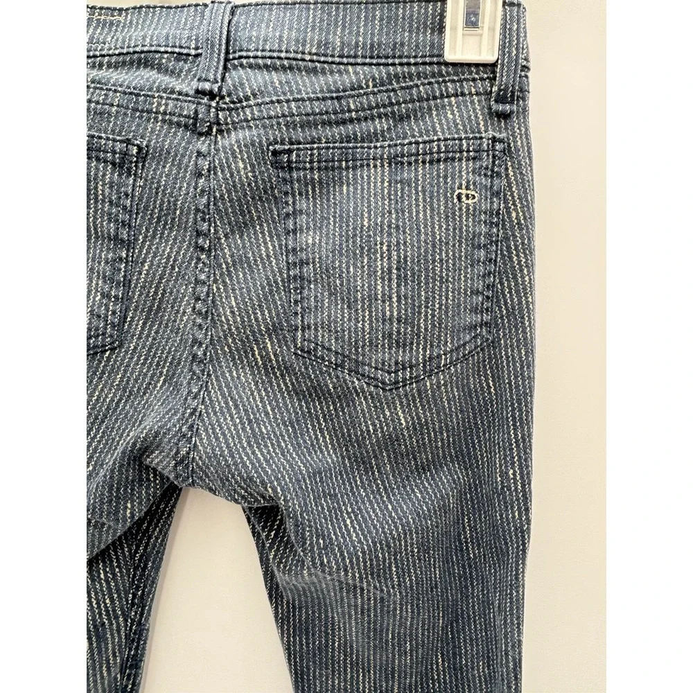 Rag & Bone Jean Skinny Pinstripe Jeans Womens 26 Blue Stretch Denim 28 Inseam